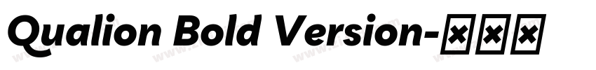Qualion Bold Version字体转换